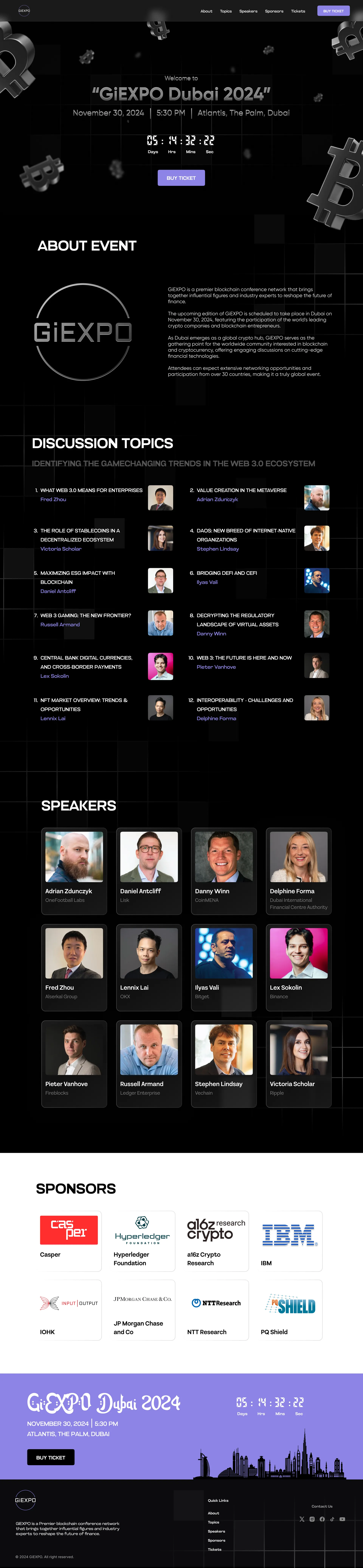 GiEXPO — Blockchain Conference Event Website Design — 03